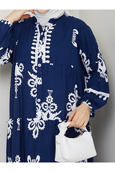 TOKARİS TEKSTİL Φόρεμα Hijab από ύφασμα βισκόζης με έθνικ σχέδιο