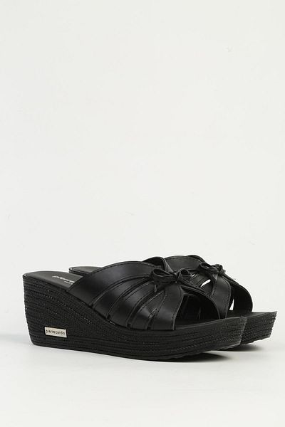 Pierre Cardin نعال بكعب نسائي أسود PC-7514