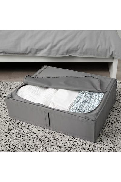 IKEA SKUBB Storage Case, Dark Grey, 65x53x19 cm – Space-Saving, Dust-Proof Organizer