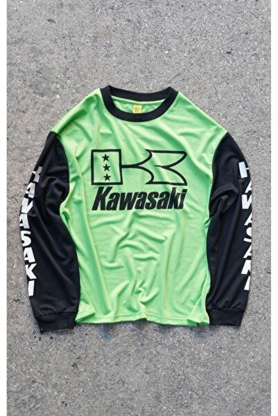 Overdrive Kawasaki Fileli Uzun Kol T-shirt