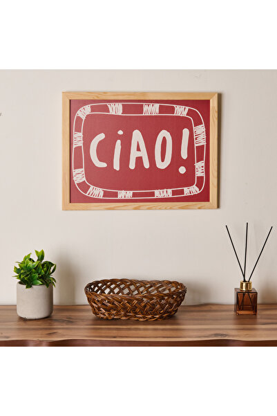 Evidea Deco Ciao Duvar Panosu - Kırmızı - 30x40 cm