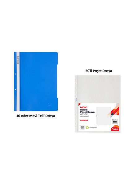 KarmaOfis Blue Wire Ring Set 2 (10 Pieces of Blue Wire Ring + 100 Pieces of Bag Files)