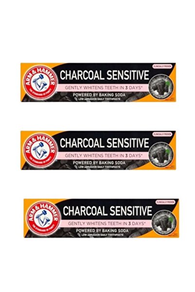 Arm&Hammer Arm & Hammer Charcoal Sensitive (Hassas Dişler) Aktif Kömürlü Diş Macunu 75 ml x3