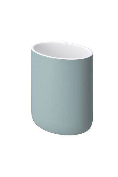 IKEA EKOLN Toothbrush Holder – Light Grey-Turquoise, Durable Stoneware, Stylish & Hygienic Bathroom