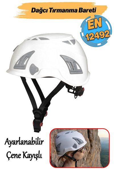 Badem10 Mountaineer Climbing Hard Hat Head Protective Helmet Hat Conform to Ce En12492 Standards 51-62cm Adjustable