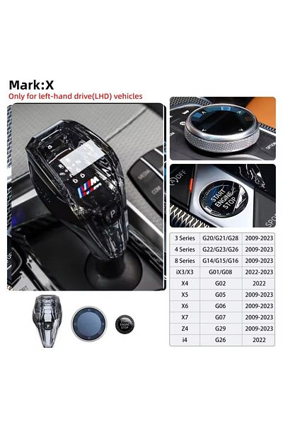 YıldızTuning Bmw 3 Series G20 Crystal Gear Shift Knob 2019-2022