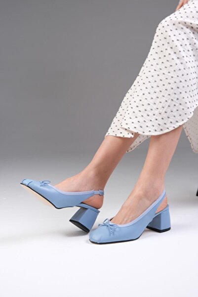 Mio Gusto Alyona Mavi Renk Topuklu Kadın Ayakkabı