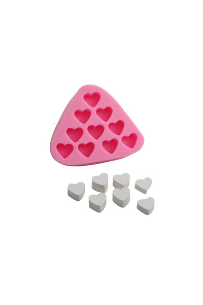 Eminonutoptanci Silicone Mold Multiple Deep Heart Candle Stone Powder Mold 10...