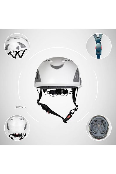 Badem10 Mountaineer Climbing Hard Hat Head Protective Helmet Hat Conform to Ce En12492 Standards 51-62cm Adjustable