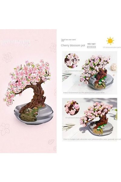 NillyToys Lz1661 Loz Sakura Cherry Tree Flower Blocks 426 Pieces