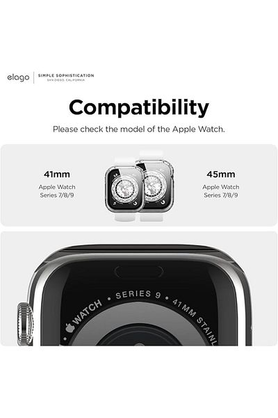 Elago Clear Shield for Apple Watch Series 10/9/8/7 (45mm) case cover - Clear