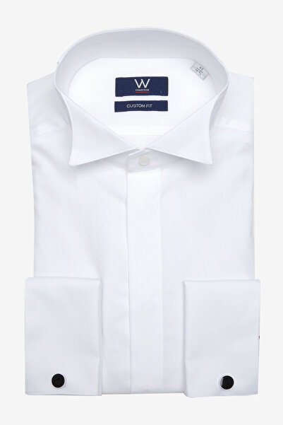 W Collection White Tuxedo Shirt