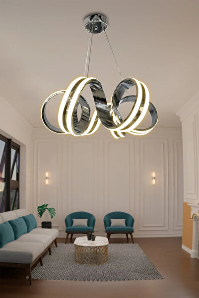 RSCOLLECTIONS Çift Yönlü Kıvrım Salon & Oturma Odası Avizesi - 3 Renk Kumanda...