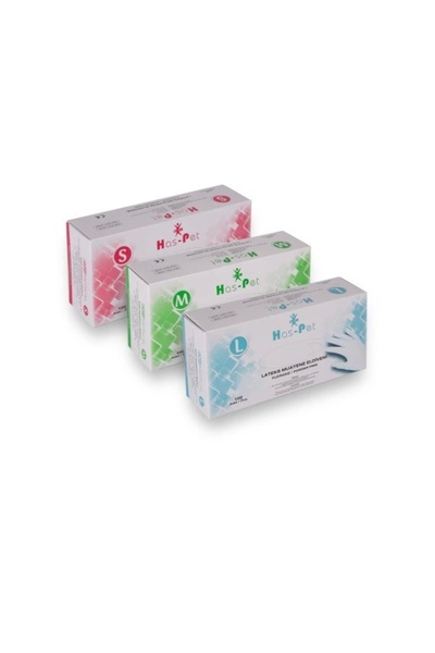 Has-Pet Latex Gloves Powder Free Large