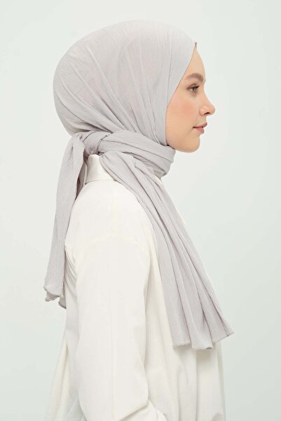 Madame Polo Mio Cazz Şal Gümüş Nefes Alan Kırışmayan Kaymaz 75x180 Cm