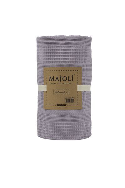 Bahar Majoli Home Waffle Pique Bedspread 220 x 240 cm, Majoli Bahar Home Collection, 100% Cotton, 220 GSM, Viola
