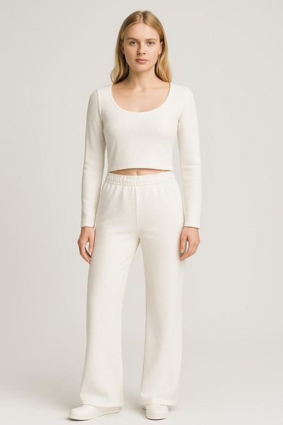 HAKKE Open Collar Long Sleeve/Spanish Leg Two-Piece Suit
