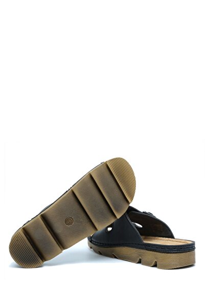 Kifidis Sib220517-v2 kifidis-natura women's double strap anatomical leather slippers 36-41 black/black