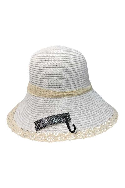 Aware Time Velcro Half Moon Straw Hat