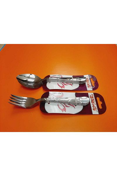 Tercan çelik Crescent Fork Spoon Set 12 Pieces Tercan Crescent Tablespoon and Fork