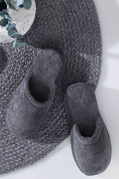 Yataş Essentials Anthracite Bathroom Slippers