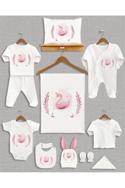 bebeqon Organic 11-Piece Hospital Release with Pompom and Rabbit Ears
