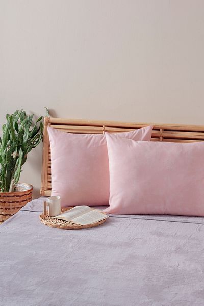 Mislina Home 2 Συσκευασία Μαξιλαροθήκη Απλή Πούδρα Βαμβακερή Πολυεστέρας Εύκολο Σιδέρωμα 50x70