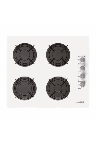 Alveus Alv Gls 640 White 60 Cm Beyaz Cam Ankastre Ocak