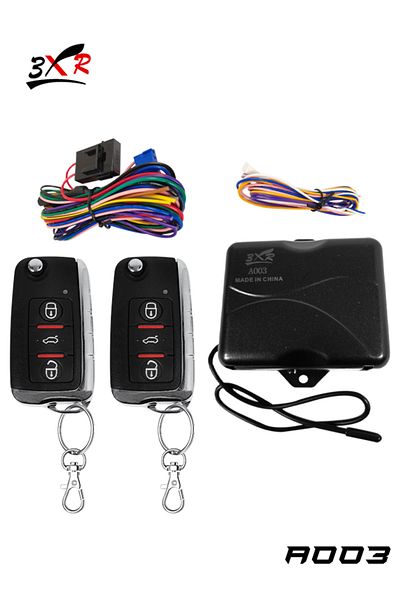 3XR Car Keyless Entry System with 2 Remotes and Full Wiring Kit for Vehicle Security – Advanced Design