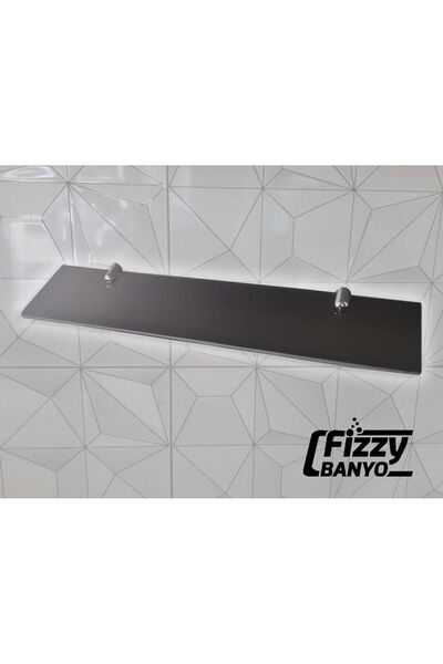 Fizzy Banyo ve WC Ayna Etejeri (Siyah Füme Cam )