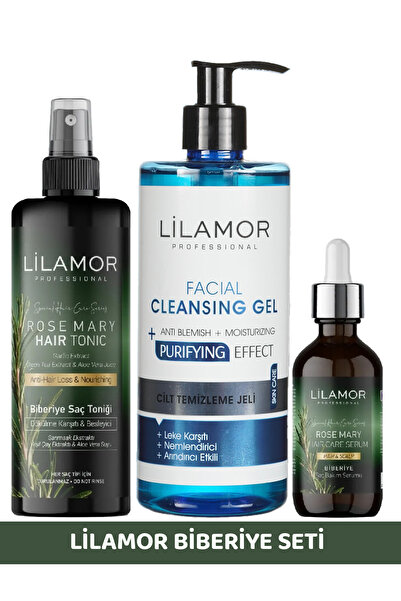 Lilamor Biberiye Suyu Hızlı Uzamaya Yardımcı Tonik 250ml + Biberiye serum 50m...