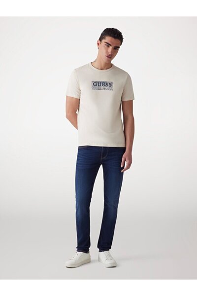 Guess Ss Cn Box Erkek Slim Fit T-Shirt