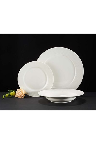 Ambition Dinner set, 18 pieces, 6 people, white, Sonia