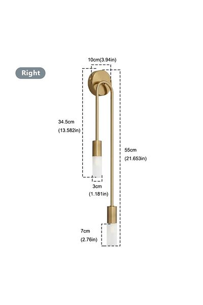 Choice Gold right Nordic Luxury Wall Lamp Living Room Modern Minimalist LED Black gold Creative TV Backgrou