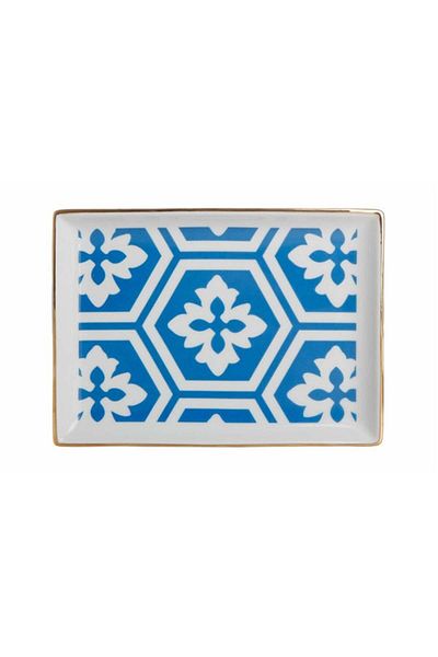 Porland Morocco Patterned Blue Breakfast Plate - 18x13