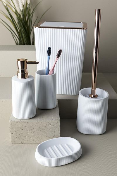 HOMENIVA Arow Acrylic Luxury Bathroom Set, Bathroom Set 5 Pieces