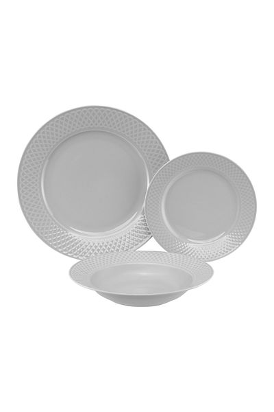 Ambition Dinner set, 18 pieces, 6 people, gray, Sonia