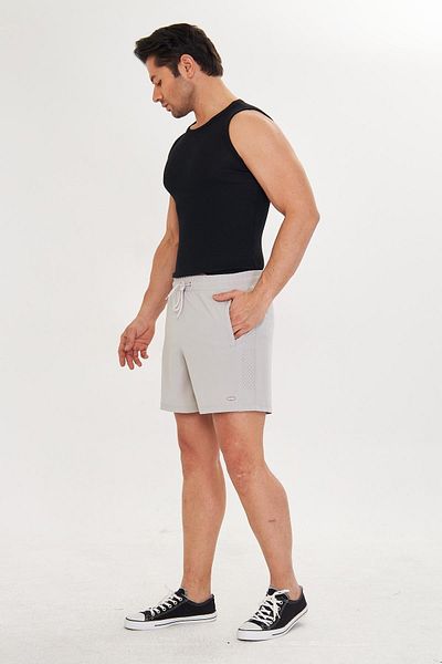Marco Ferry Men's Stretchfit Lined Stretch Sports Shorts Stone 2658-t