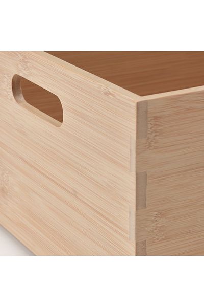 IKEA UPPDATERA Storage Box, Light Bamboo – 24x32x15 cm | Durable & Stylish Organizer