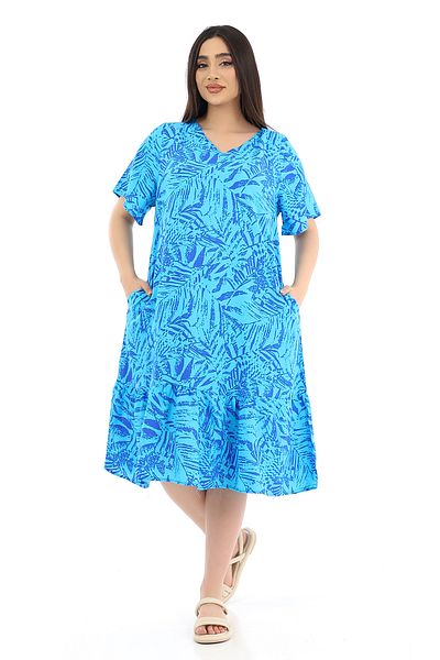 SCHIK Rochie de damă din viscoză cu jumătate de mânecă, cu decolteu în V, cu buzunare, neagră