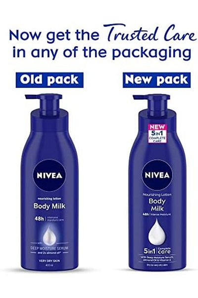NIVEA Body Lotion For Very Dry Skin, Nourishing Body Milk With 2X Almond Oil, 400ml