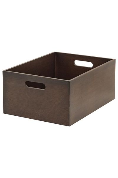 IKEA UPPDATERA Storage Box, Dark Bamboo – 24x32x15 cm | Stylish & Durable Organizer