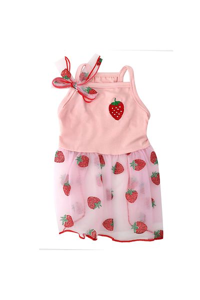Choice M Red No Headgear Cute Pet Dog Dress For Small Dogs Thin Puppy Princess Skirt Summer Dog Clothes Chi