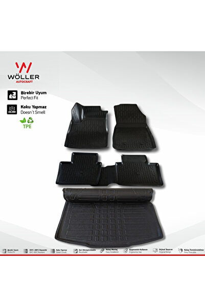 wöller Renault Austral Paspas Uyumlu Bagaj Havuzu Set 1.3 Mild Hybrid 2023 So...