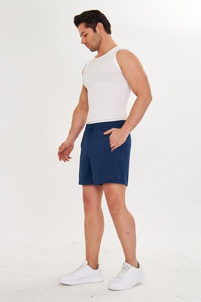 Marco Ferry Ανδρικό StretchFit ελαστικό αθλητικό σορτς με επένδυση A. Navy Blue 2658-AL