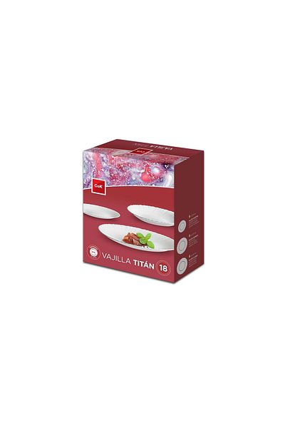 COK Dinner service, 18 pieces, 6 people, Titan