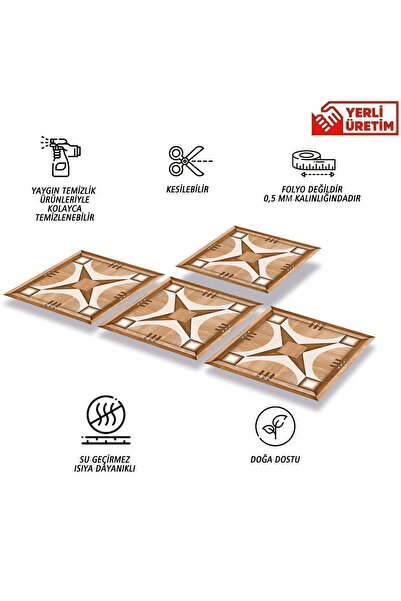 TİNK Kendinden Yapışkanlı Ahşap 011 Desenli Pvc Karo 30x30 Cm (33 ADET) 3m2