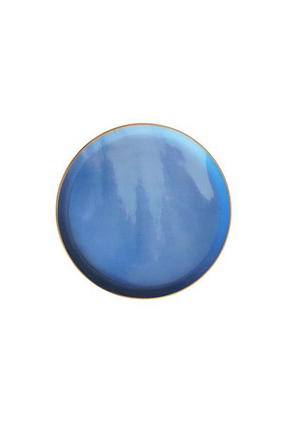 Porland Posh Blue Flat Plate 28 cm