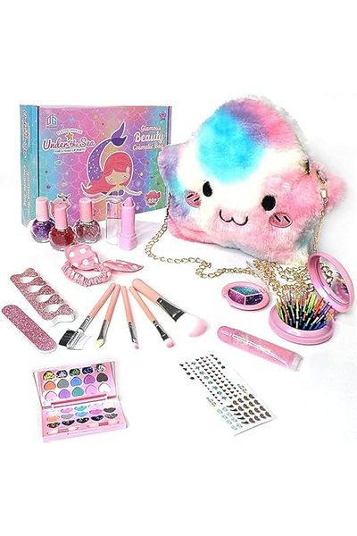 COOYA Kids Makeup Kit for Girl, Nontoxic Birthday Toys for Girls 3-12 Year Old