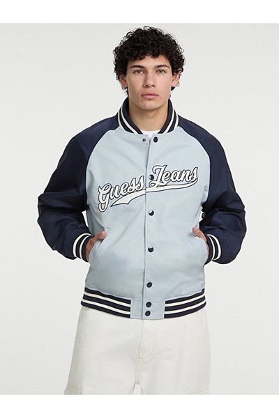 Guess Jachetă Bomber pentru bărbați Jeans Raglan